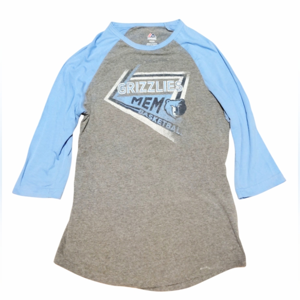 Memphis Grizzlies Majestic Raglan Shirt Women's Size S 2017